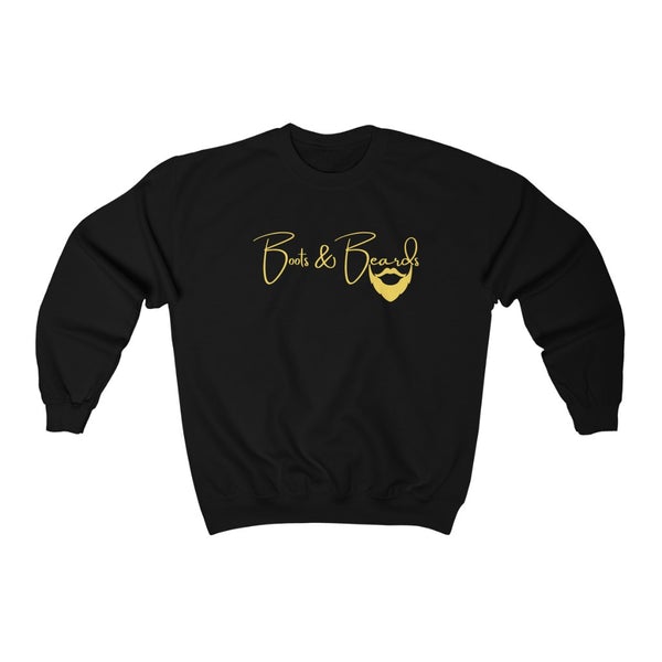 Heavy Blend™ Crewneck Sweatshirt Yellow Logo