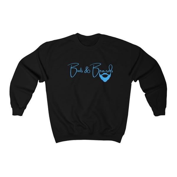 Heavy Blend™ Crewneck Sweatshirt Light Blue Logo