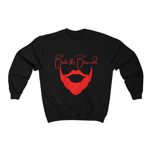 Heavy Blend™ Crewneck Sweatshirt Red Logo