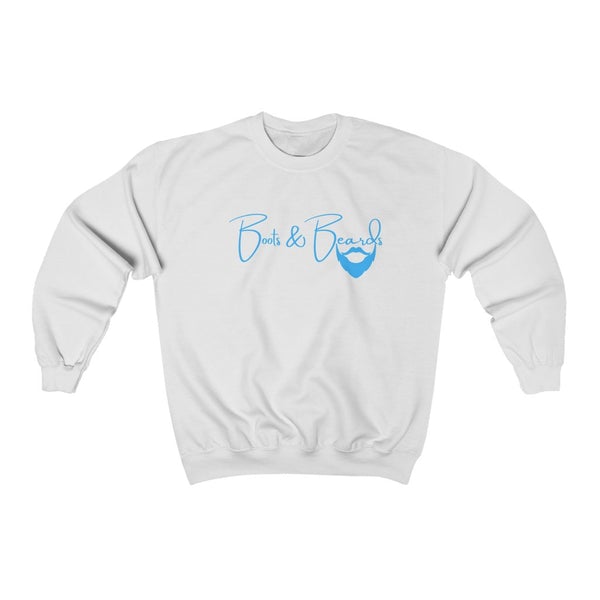 Heavy Blend™ Crewneck Sweatshirt Light Blue Logo