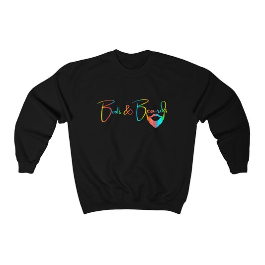 Heavy Blend™ Crewneck Sweatshirt Rainbow Logo