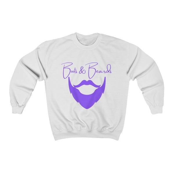 Heavy Blend™ Crewneck Sweatshirt Purple Logo