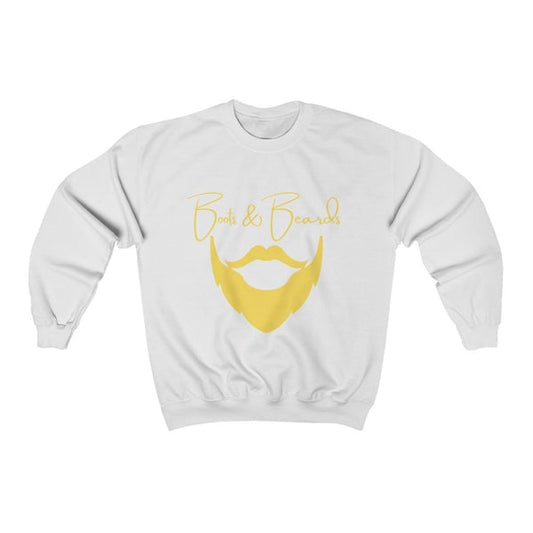 Heavy Blend™ Crewneck Sweatshirt Yellow Logo