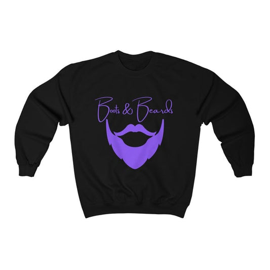 Heavy Blend™ Crewneck Sweatshirt Purple Logo