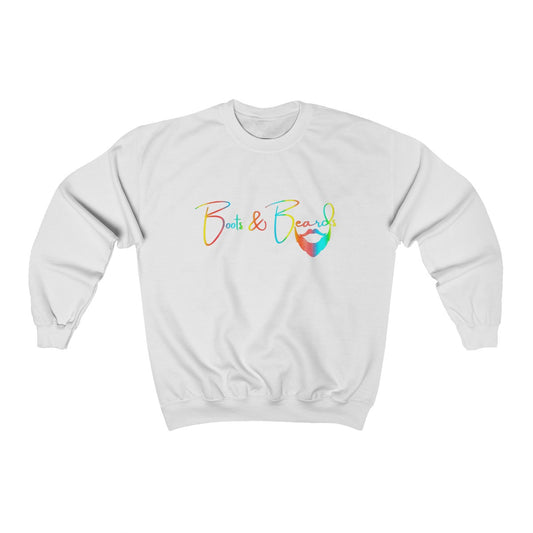 Heavy Blend™ Crewneck Sweatshirt Rainbow Logo