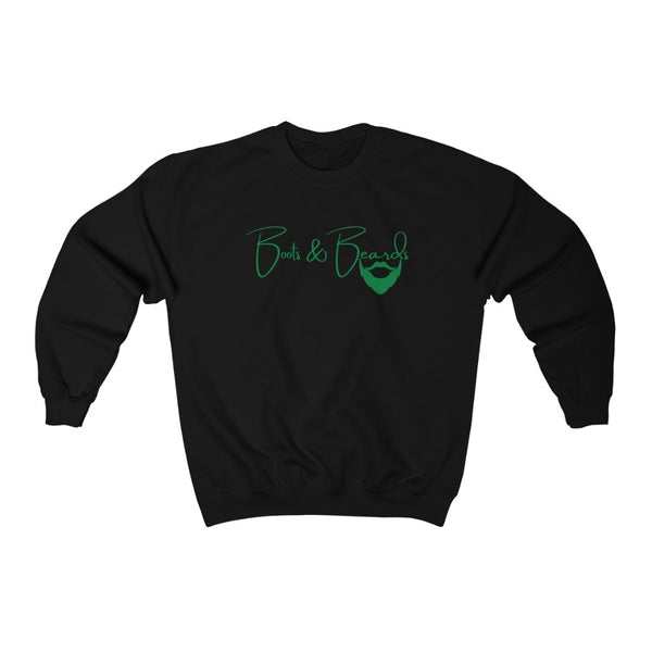 Heavy Blend™ Crewneck Sweatshirt Green Logo