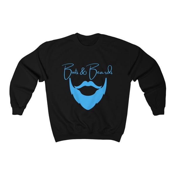 Heavy Blend™ Crewneck Sweatshirt Light Blue Logo