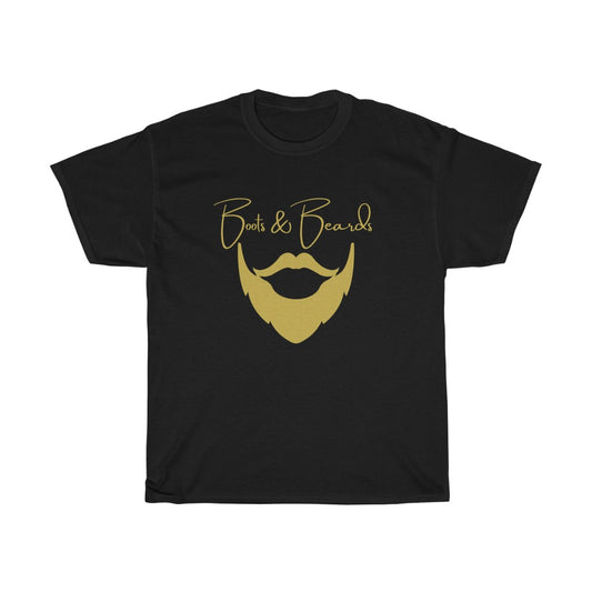 Unisex Heavy Cotton Tee Gold Logo