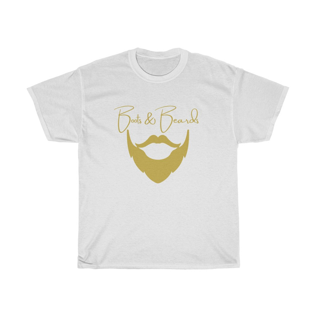 Unisex Heavy Cotton Tee Gold Logo