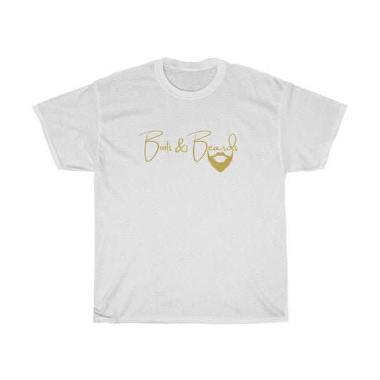 Unisex Heavy Cotton Tee Gold Logo