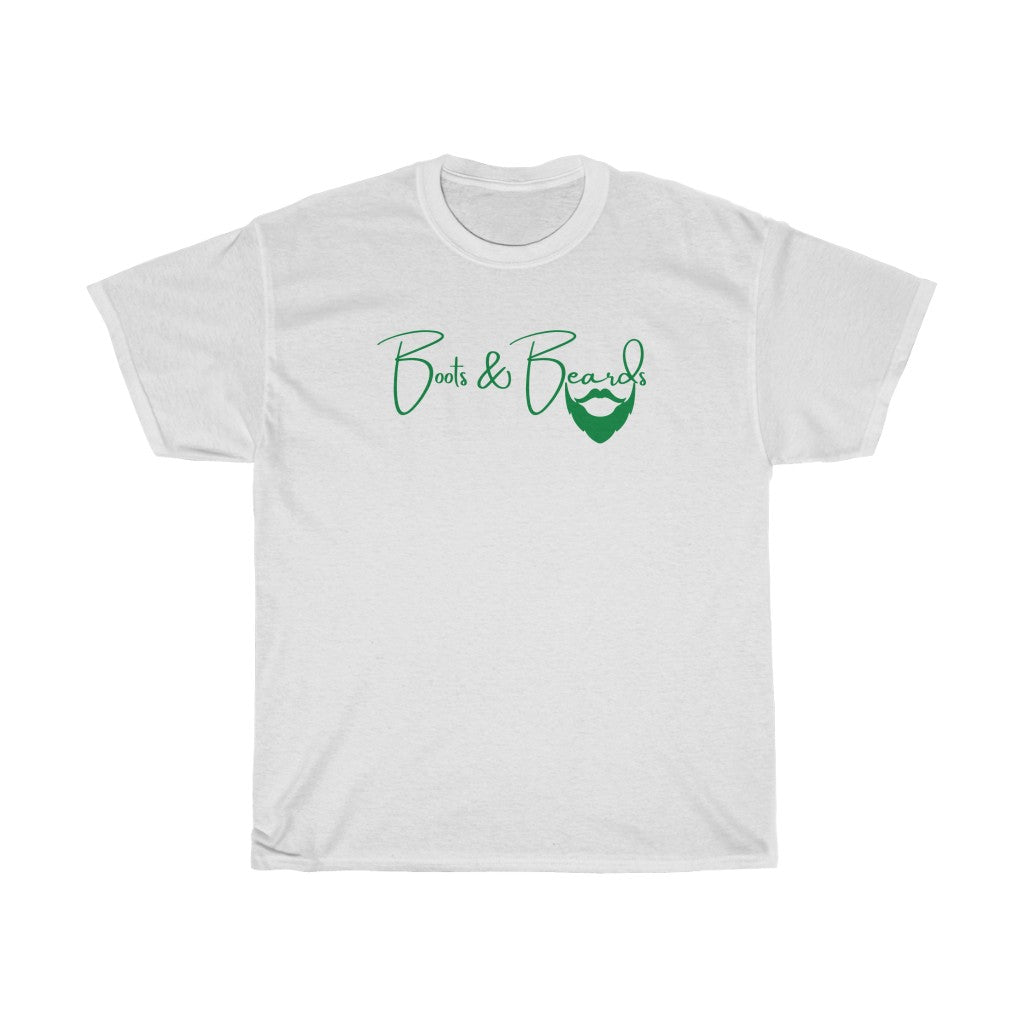 Unisex Heavy Cotton Tee Green Logo