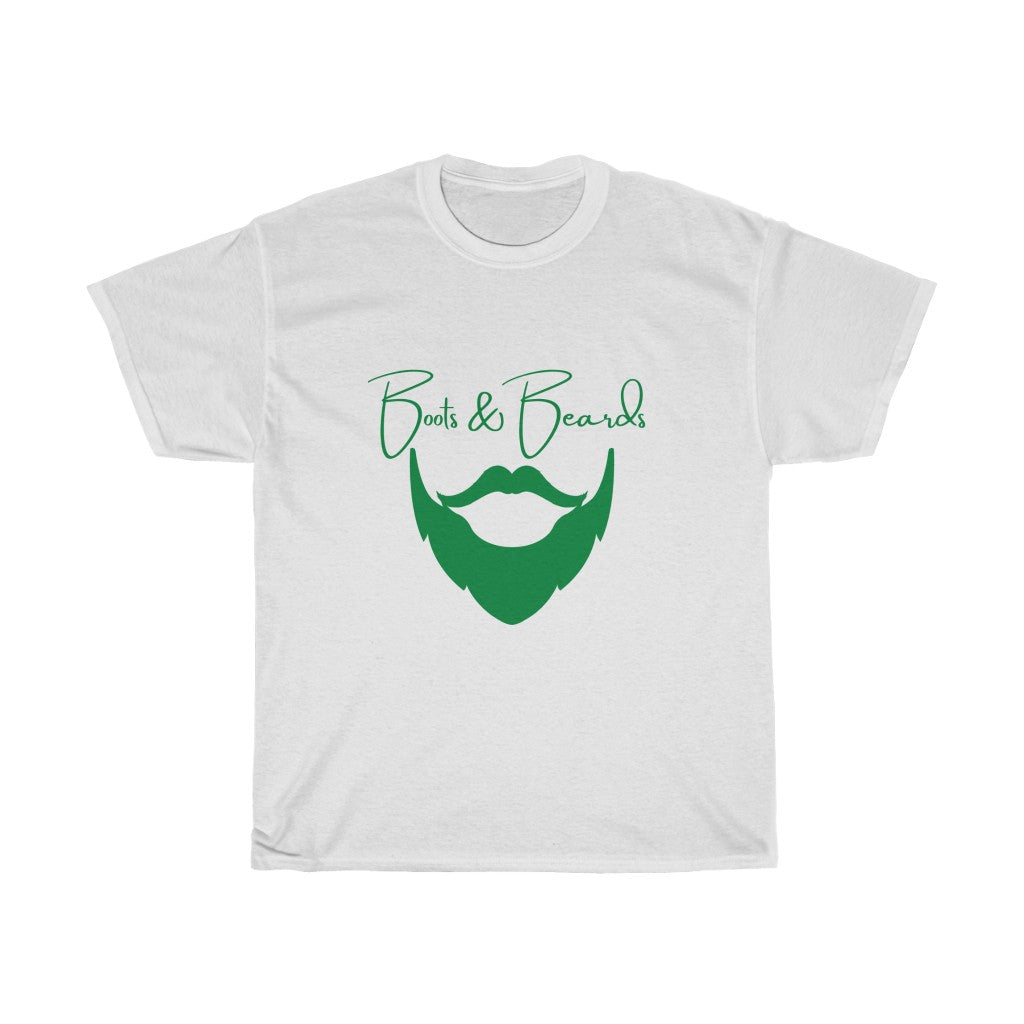 Unisex Heavy Cotton Tee Green Logo