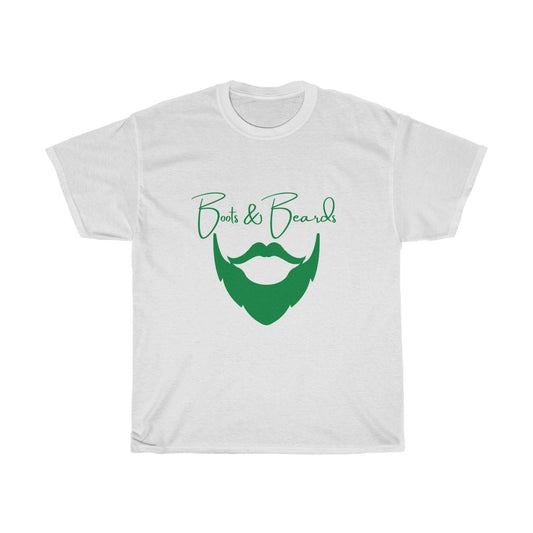 Unisex Heavy Cotton Tee Green Logo