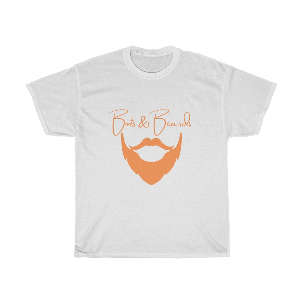 Unisex Heavy Cotton Tee Orange Logo