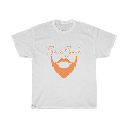 Unisex Heavy Cotton Tee Orange Logo