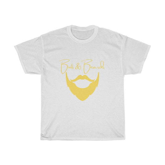 Unisex Heavy Cotton Tee Yellow Logo