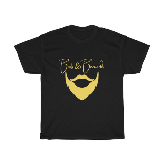 Unisex Heavy Cotton Tee Yellow Logo