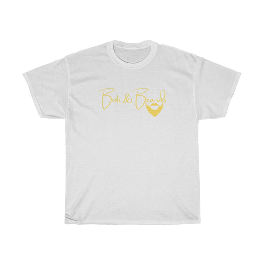 Unisex Heavy Cotton Tee Yellow Logo