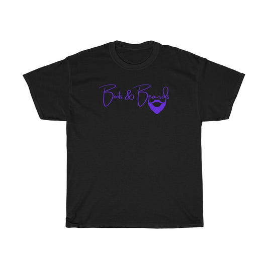 Unisex Heavy Cotton Tee Purple Logo