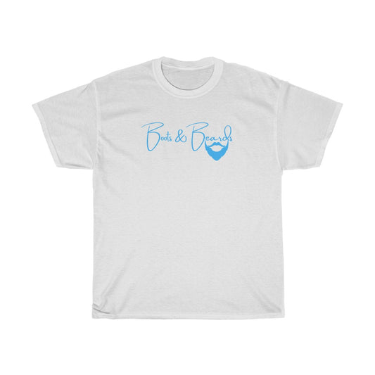 Unisex Heavy Cotton Tee Light Blue Logo