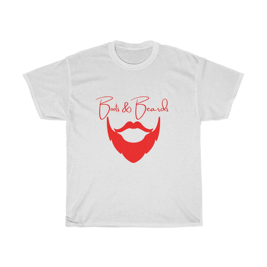 Unisex Heavy Cotton Tee Red Logo