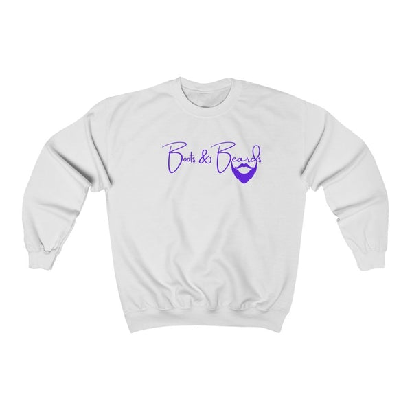 Heavy Blend™ Crewneck Sweatshirt Purple Logo