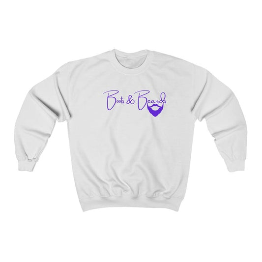 Heavy Blend™ Crewneck Sweatshirt Purple Logo