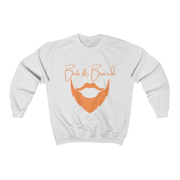 Heavy Blend™ Crewneck Sweatshirt Orange Logo