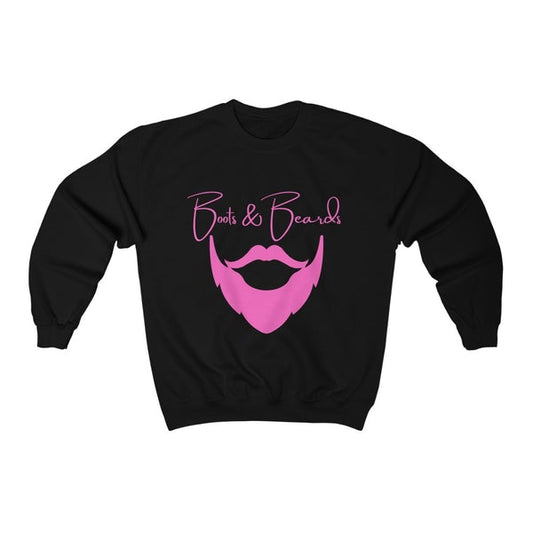 Heavy Blend™ Crewneck Sweatshirt Pink Logo