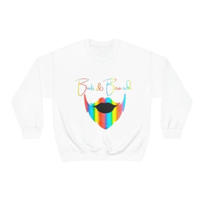 Heavy Blend™ Crewneck Sweatshirt Rainbow Logo